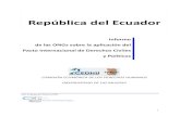 República del Ecuador - TreatyBody Internet - Home...1 República del Ecuador Informe de las ONGs sobre la aplicación del Pacto Internacional de Derechos Civiles y Políticos ...