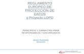 REGLAMENTO EUROPEO DE PROTECCIÓN DE DATOS y Proyecto … · 15/1999 de Protección de Datos de Carácter Personal. (RD 1720) Instrucciones de la Agencia Española de Protección