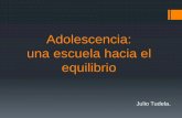 Adolescencia: una escuela hacia el - Maristas Valencia...En la adolescencia se da una situación singular, en la que los profundos cambios endocrinos afectan a la configuración estructural