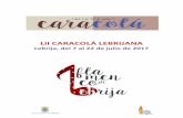 Lebrija, del 7 al 22 de julio de 2017 · muy poco tiempo, gracias a grandes artistas del cante, del toque y del baile que han ... Lebrija, cuna del buen flamenco. Volando siempre