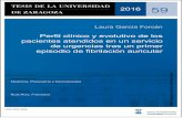 Perfil clínico y evolutivo de los pacientes atendidos …...2016 59 Laura García Forcén Perfil clínico y evolutivo de los pacientes atendidos en un servicio de urgencias tras un