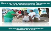 Resumen de actividades humanitarias realizadas en el 2010 · 2. Resumen de las intervenciones llevadas a cabo en Haití 1.- Atención en salud y respuesta alimentaria de emergencia