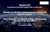 Telesat LEO - ITU · En enero de 2018, 1ra fase del lanzamiento de satélite LEO NO EXHAUSTIVO Telesat LEO La primera demostración de Redes Troncales (Backhaul) 5G del mundo a través