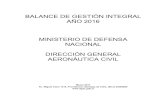 BALANCE DE GESTIÓN INTEGRAL AÑO 2016 MINISTERIO DE … · 2017-09-22 · BALANCE DE GESTIÓN INTEGRAL AÑO 2016 MINISTERIO DE DEFENSA NACIONAL DIRECCIÓN GENERAL AERONÁUTICA CIVIL