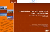 Catastro de Proyectos de Inversiónapp.sofofa.cl/indicadores/CPI/Informe/CPI_2015.pdf · fuente a “Sociedad de Fomento Fabril” o “SOFOFA”. ÍNDICE CATASTRO DE PROYECTOS DE