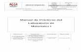 Manual de Prácticas del Laboratorio de Materiales I · El Laboratorio de Ingeniería de Materiales está conformado por 4 áreas de trabajo, designadas como Metalografía 1, Metalografía
