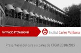 Presentació del curs als pares de CFGM 2018/2019fpvallbona.iescarlesvallbona.cat/wp-content/... · Presentació Curs 2018 –2019 Tutor 1r ACO: Fran Gómez Tutora 2n ACO: Fàtima