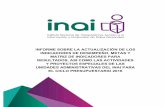 INFORME SOBRE LA ACTUALIZACIÓN DE LOS INDICADORES DE ...inicio.inai.org.mx › Style Library › 2016 › Informe... · indicadores de desempeño y metas a fin de cumplir con su