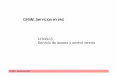 CFGM. Servicios en red€¦ · Unidad 3 CFGM. Servicios en red Servicio de acceso y control remoto 2º SMR – Servicios en Red
