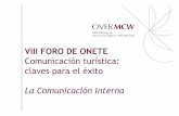 VIII FORO DE ONETE Comunicaciأ³n turأ­stica: claves para el ...onete.es/pdfs/ آ  Diseأ±oweb Personalizaciأ³n