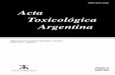 Acta Toxicológica Argentina · 2019-03-26 · Acta Toxicológica Argentina es el órgano de difusión científica de la Asociación Toxicológica Argentina. Tiene por objetivo básico