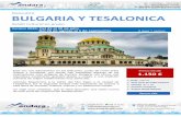 Descubre BULGARIA Y TESALONICA - andararutas.com · DÍA 3. WALKING TOUR DE TESALÓNICA – MUSEO ARQUEOLÓGICO DE TESALÓNICA. DISTANCIA: 50 KM Visita a la Ciudad de Tesalónica
