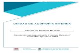 UNIDAD DE AUDITORÍA INTERNA - Argentina...continuación se consignan los valores al 30 de septiembre del corriente de los indicadores eSIDIF involucrados: Devengado Consumido Total