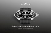 Yacht Master 42 - Rolex · Yacht‑Master 42 ofrece una gran legibilidad en cualquier circunstancia, especialmente en la oscuridad, gracias a su visualización Chromalight. Sus amplias