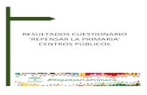 RESUL TADOS CUESTIONARIO - María Barceló · Resultados cuestionario ‘Repensar la Primaria’ centros públicos 4 3. RESULTADOS DEL CUESTIONARIO CENTROS PÚBLICOS A continuación