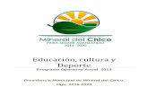 Educación, cultura y Deporte€¦ · Programa Operativo Anual 2019 Dirección de Educación, Cultura y Deporte 2 ÍNDICE Introducción 3 Marco legal 4 Misión, visión, objetivo