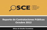 Reporte de Contrataciones Públicas Octubre 2012 › osce › sites › default › files... · 2016-09-20 · A Octubre del año 2012, el Estado peruano ha realizado contrataciones