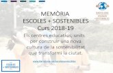 MEMÒRIA ESCOLES + SOSTENIBLES Curs 2018-19 · L’Sssplau és una proposta educativa que analitza la realitat de cada centre a través de la identificació dels espais i moments