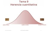 Tema 9: Herencia cuantitativabioinformatica.uab.cat/base/continguts/documents... · Tema 9: Genética cuantitativa 12 •Darwin (1859) y Mendel (1865 -> 1900) Los caracteres cuantitativos