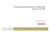 Enquesta preelectoral a Catalunya de cara al 27S...Enquesta preelectoral a Catalunya de cara al 27S. Setembre de 2015 Í n d e x Fitxa tècnica 3 % verticals 5 % horitzontals 86 Absoluts
