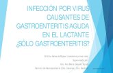 GASTROENTERITIS AGUDA EN EL LACTANTE · EPIDEMIOLOGÍA El principal agente causal de la GEA en Europa es el RV. Detectado en el 40% de las GEA que ingresan Infecta prácticamente