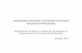 UNIVERSIDAD NACIONAL AUTÓNOMA DE MÉXICO …132.247.70.197/sites/default/files/Presentacion-P...poblaciones afectadas por los desastres Primeros 30 días (un mes) 1) Aflicción 2)