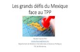 Défis du TPP pour le Mexique - Institut d'études ...€¦ · Pour le Mexique •Décision Calderón •Objectif macroéconomique et géopolitique (Granados et Rudiño 2012) •Répond