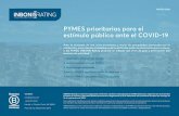 PYMES prioritarias para el estímulo público ante el COVID-19Europea de Valores y Mercados (ESMA) de acuerdo al Reglamento (CE) N°1060/2009 del Parlamento Europeo del Consejo de