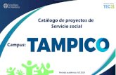 Catálogo de proyectos de Servicio social Campus · 2019-08-05 · Instrucciones para tu inscripción. Elige el proyectoen el que te interesa participar. Contacta al coordinador del