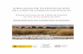 JORNADAS DE INVESTIGACIÓN - Transición Ecológica · 2018-01-29 · JORNADAS DE INVESTIGACIÓN DE LA RED DE PARQUES NACIONALES Parque Nacional de las Tablas de Daimiel 18, 19 y