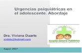 Dra. Viviana Duarte · WHO. Mental health action program;2014. Entre las direcciones estratégicas propuestas por la OMS emanadas de la Declaración de Caracas (1990) y los Principios