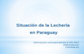 Situación de la Lechería en Paraguay · 2019-12-05 · DATOS GENERALES Leche procesada por la industrias 736 millones de litros de leche/año Leche informal 20 % sobre el total