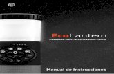 EcoLantern - ECOXGEAR · La conexión EcoConnect entre los dos altavoces EcoLantern NO se reconectará automáticamente después de apagar los altavoces. Para restablecer la conexión
