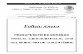 Folleto Anexo - Chihuahua.gob.mx · 2019-01-10 · 4 ANEXO AL PERIÓDICO OFICIAL Sábado 29 de diciembre de 2018. MUNICIPIO DE CUAUHTÉMOC GLOBAL - MUNICIPIO PRESUPUESTO GLOBAL DE