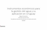 Instrumentos económicos gestión agua y aplicacin en ... · Tarifas en bloques crecientes al consumo de agua (Uruguay) Tarifas diseñadas para cubrir costos de conservación de las