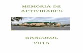 MEMORIA DE ACTIVIDADES - Bancosol · Desempeñar actividades de captación y diversificación de recursos económicos, como la generación de la energía solar fotovoltaica, para