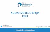 NUEVO MODELO EFQM 2020 - agoraceg.org · NUEVO MODELO EFQM 2020 Tarragona, 18 de junio de 2019. Propósito para el nuevo Modelo 2020 ... •Tratará de incluir todos los valores/conceptos
