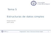 Tema 5 Estructuras de datos simples - Academia Cartagena99 · Programación - Tema 5: Estructuras de datos simples 12 Longitud de un array Nombre.length devuelve el número de elementos