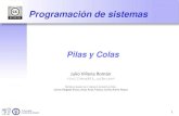 Programación de sistemas - Academia Cartagena99 › ... › apuntes › PilasYColas.pdf · Listas doblemente enlazadas • La implementación de colas dobles basada en listas enlazadas