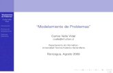 Vidal “Modelamiento de Problemas”cvalle/CAplicada/Capitulo8.pdf · “Modelamiento de Problemas” Carlos Valle Vidal Introducci´on Proceso de Modelamiento Sistemas din´amicos