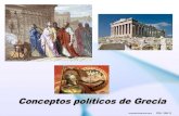 Conceptos políticos de Grecia · 2018-12-04 · La primeras formas políticas de Grecia Arcaica: Si bien hereditarios, eran cargos destinados a funciones muy concretas. Vota las