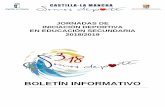Deporte Escolar En Castilla-La Mancha: Inicio - JORNADAS DE …deportesclm.educa.jccm.es/upload/deportes_individuales/... · 2018-11-23 · Somos Deporte 3 – 18 de Castilla la Mancha