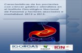 Características de los pacientes con cáncer gástrico ... · Cáncer gástrico en América Central De acuerdo a estimaciones del IARC para el año 2012, los países de América