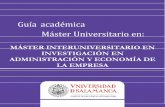 investigacion... · Máster Universitario en Investigación en Administración y Economía de la Empresa Guía Académica 2014‐2015 UNIVERSIDAD DE SALAMANCA 4 “INVESTIGACIÓN