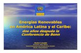 Energías Renovables en América Latina y el Caribe · En la Plataforma , los países Solicitaron a CEPAL un documento sobre “ESTADO DE SITUACIÓN DE LAS ENERGÍAS RENOVABLES EN