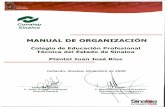 Colegio Nacional de Educación Profesional Técnica …...Estado de Sinaloa P.O.E. F.E.P.O.E. 09-1-2008 y sus reformas. Manual de Organización de la Dirección General del Colegio