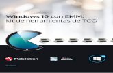 Windows 10 con EMM€¦ · • Adopción de Windows 10: el sistema heredado de CMT tendrá que ser funcional hasta que todos los usuarios de Windows migren a Windows 10. En la mayoría
