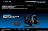 HEADSET GAMER HSG601 - Game Factorgamefactor.mx/fichas/Ficha_headset_gamer_HSG601.pdf · La solución de audio completa. La HSG601 es la diadema definitiva. Fuertes bajos, detalles