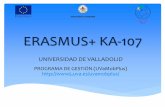 ERASMUS+ KA-107 - SEPIEsepie.es › ... › 29y30_junio › KA107_Experiencia_U_Valladolid.pdfComprensión del programa: International Staff Week: •Realizada en Valladolid con becas