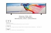 Gama TDL 43 TQL43F4PR001 MANUAL DEL USUARIO › multimedia › downloads › ... · Este manual le ayudará a disfrutar de su nuevo producto. Si sigue teniendo dudas, llame a nuestra